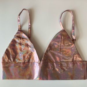 Holographic Bralette Top